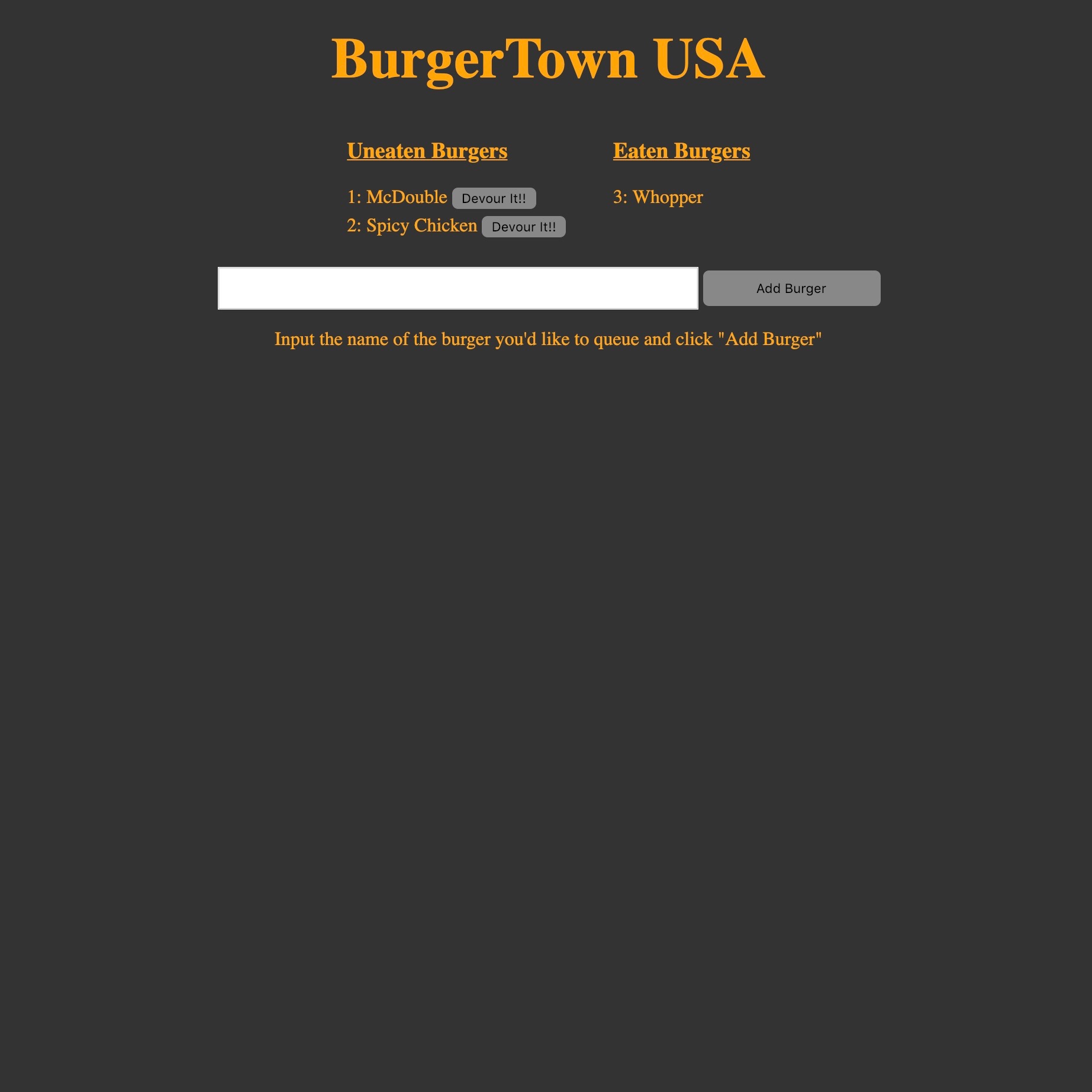 BurgerTown USA